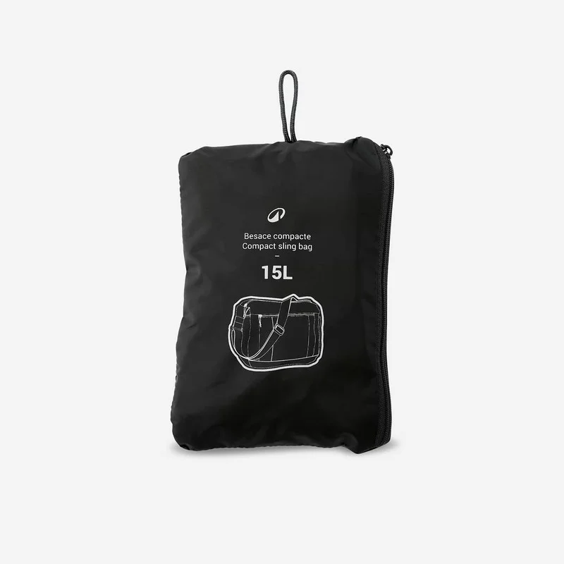 Bolso bandolera viaje y trekking 15L FORCLAZ 1005_jpg