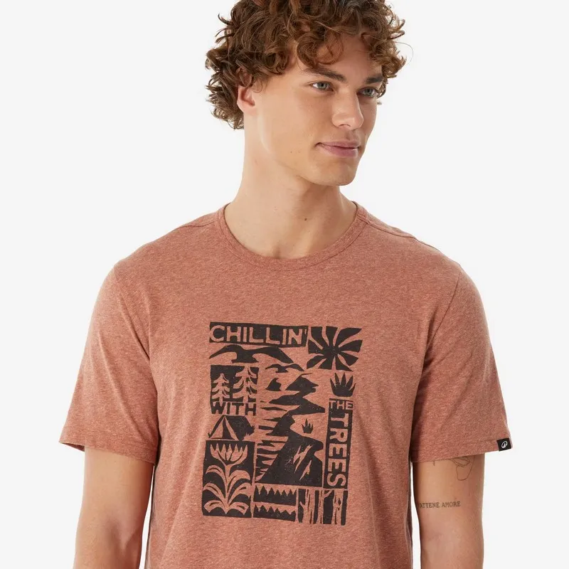 camiseta de senderismo hombre camiseta para senderismo hombre camiseta NH100 hombre camiseta Quechua hombre camiseta para viajes y senderismo