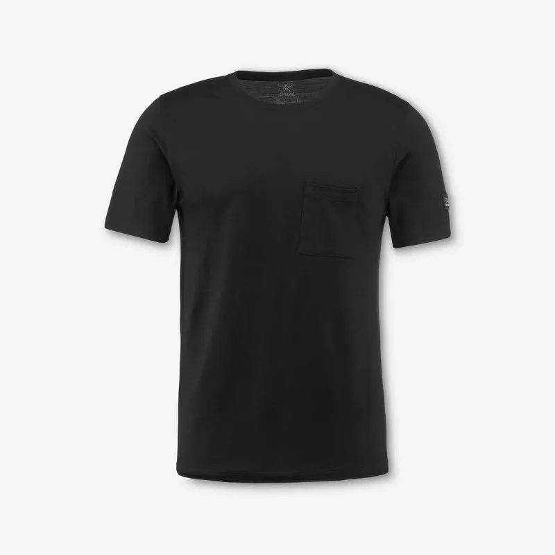 Camiseta de montaña y trekking manga corta lana merino Forclaz SIMOND2