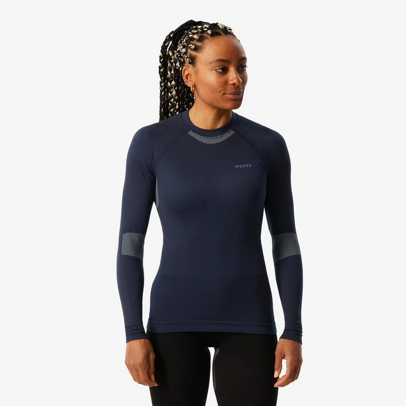 camiseta térmica mujer primera capa snowboard mujer camiseta snowboard mujer camiseta térmica Wedze mujer camiseta Wedze BL500