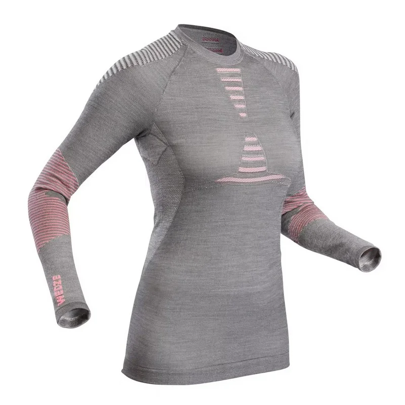 Camiseta térmica lana merina WEDZE SKI900 5