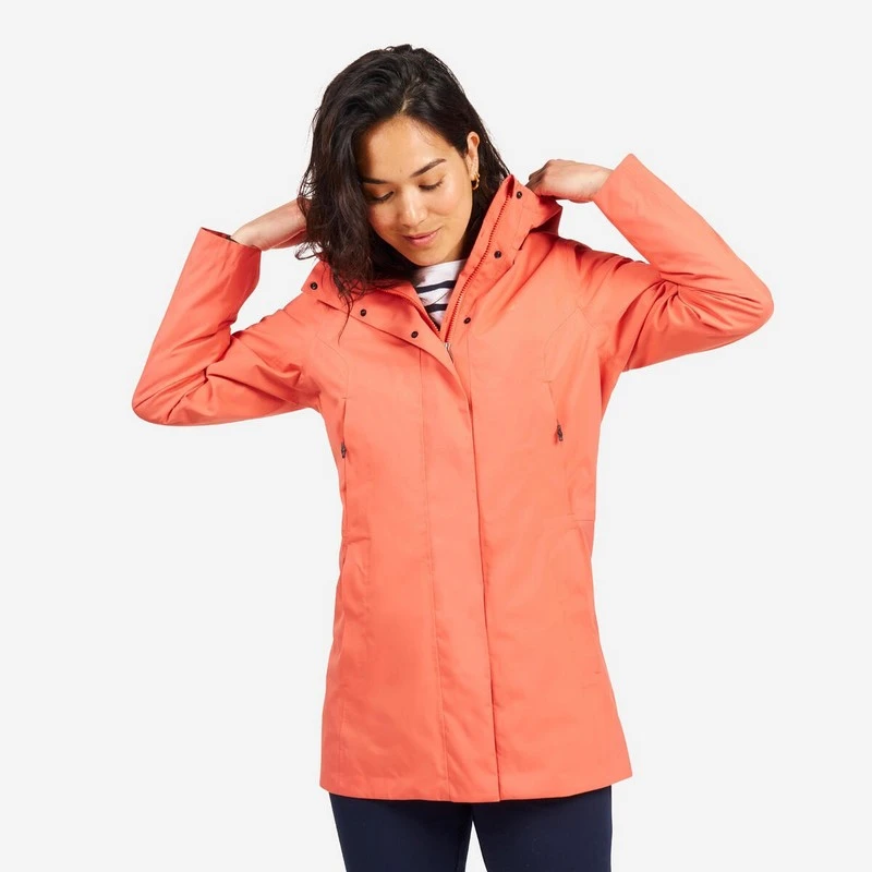 Casaca-Impermeable-Mujer-Sailing-500-TRIBORD