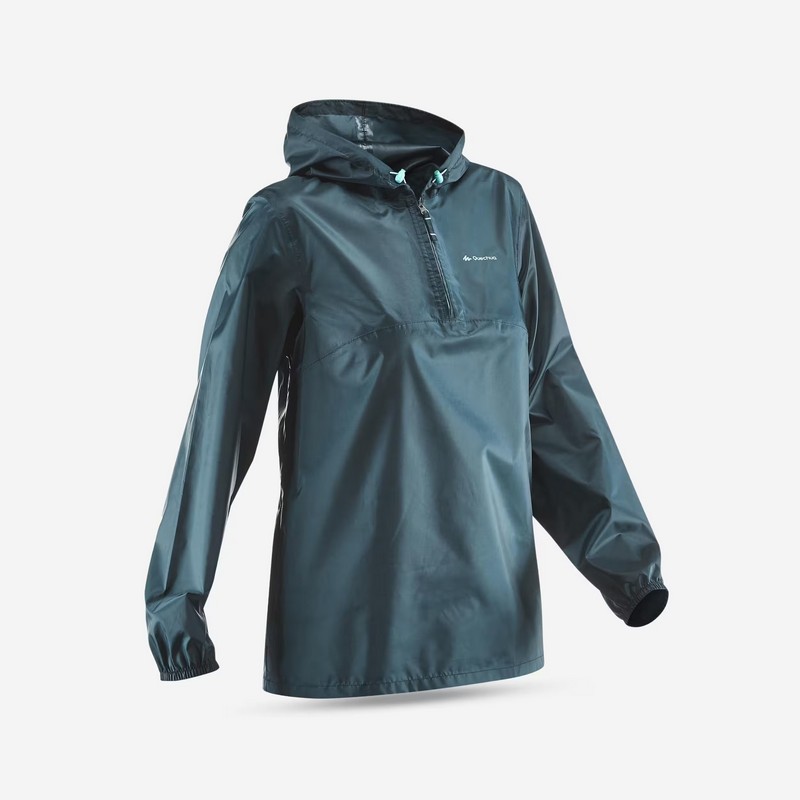 Chubasquero de trekking media cremallera Raincut QUECHUA5