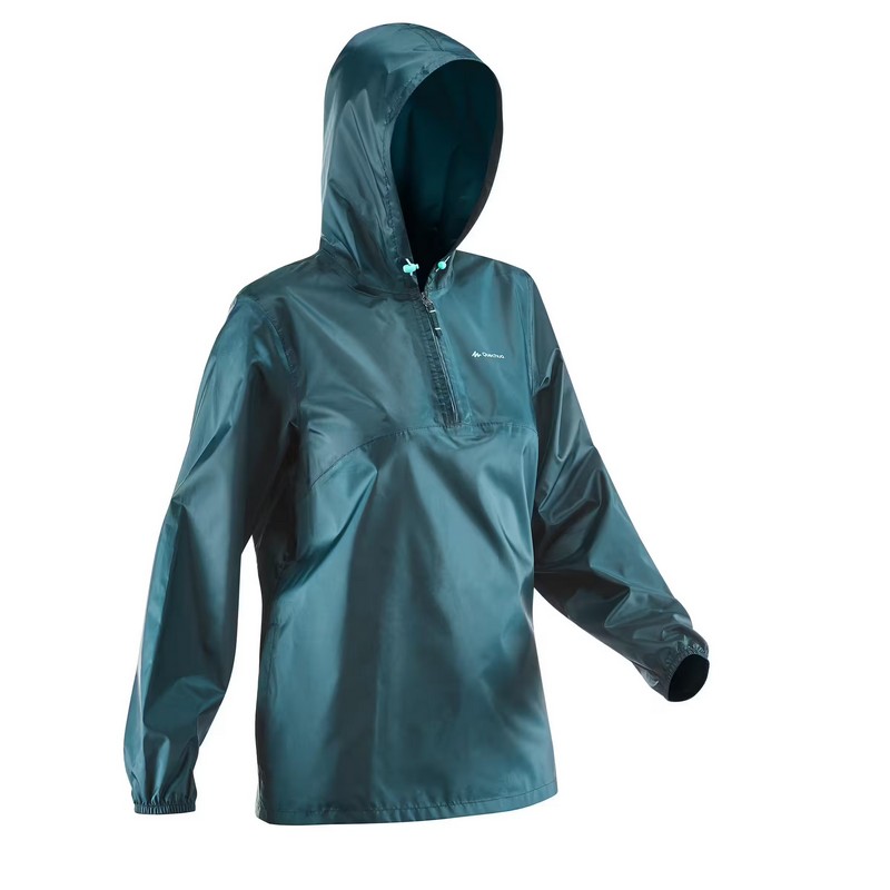 Chubasquero de trekking media cremallera Raincut QUECHUA6