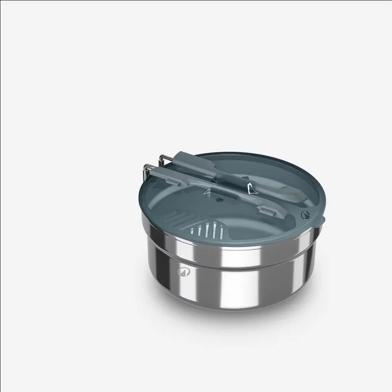 Fiambrera acero inoxidable antiadherente 1 persona QUECHUA4_11zon