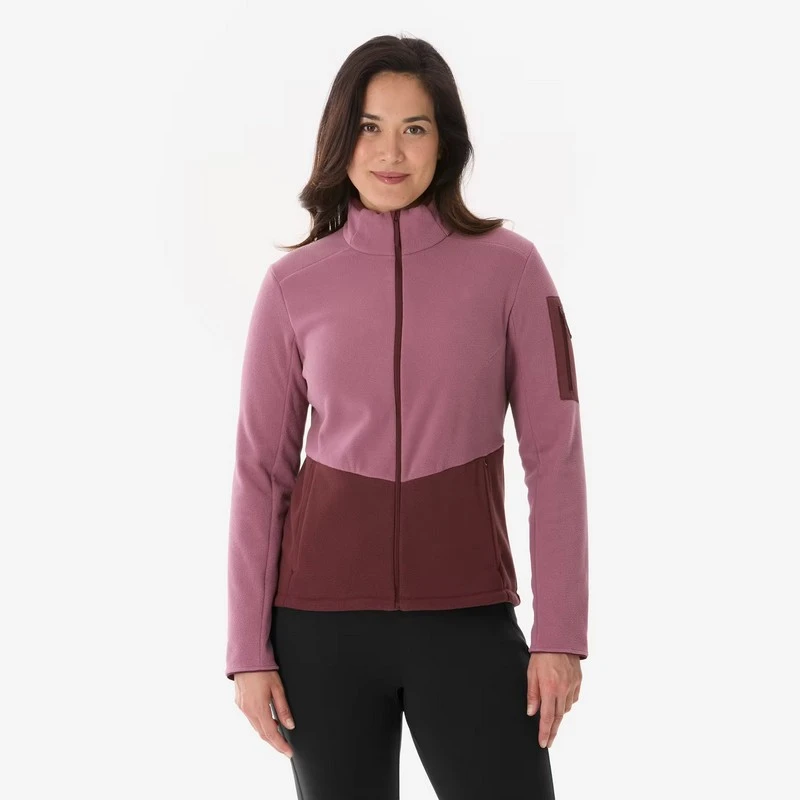 forro polar de senderismo mujer forro polar de montaña mujer forro polar cremallera completa mujer forro polar Quechua MH500 polar MH500 mujer