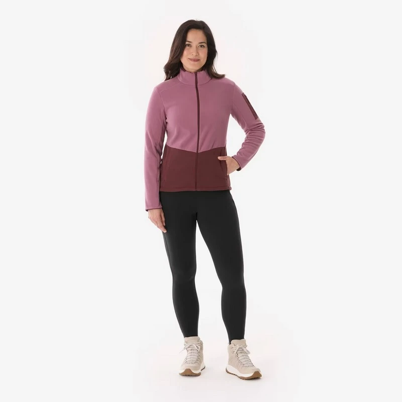 Forro-polar-senderismo-cremallera-entera-MH500-QUECHUA4