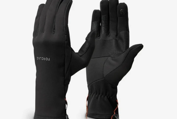 guantes quechua guantes color negro para trekking y montaña guantes térmicos guantes táctiles