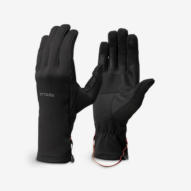 guantes quechua guantes color negro para trekking y montaña guantes térmicos guantes táctiles