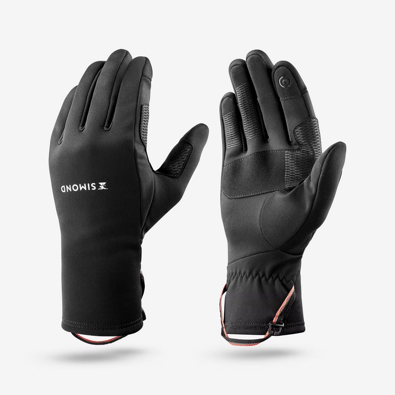 guantes quechua guantes color negro para trekking y montaña guantes térmicos guantes táctiles
