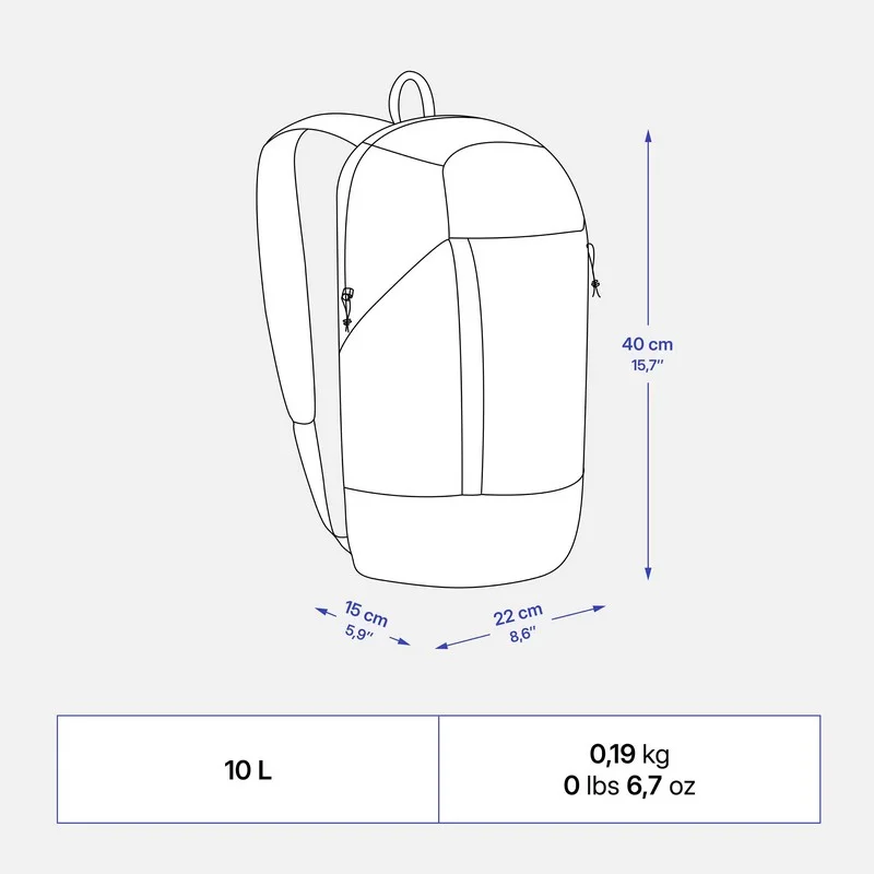Mochila 10 litros trekking Quechua NH100 ARPENAZ5