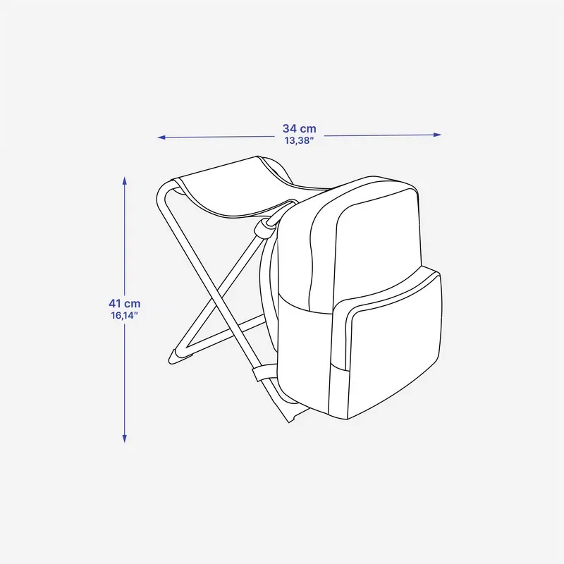 mochila de caza con asiento plegable mochila para excursiones al aire libre mochila Solognac 25L equipamiento de caza Solognac mochila silla de caza mochila de caza 25 litros