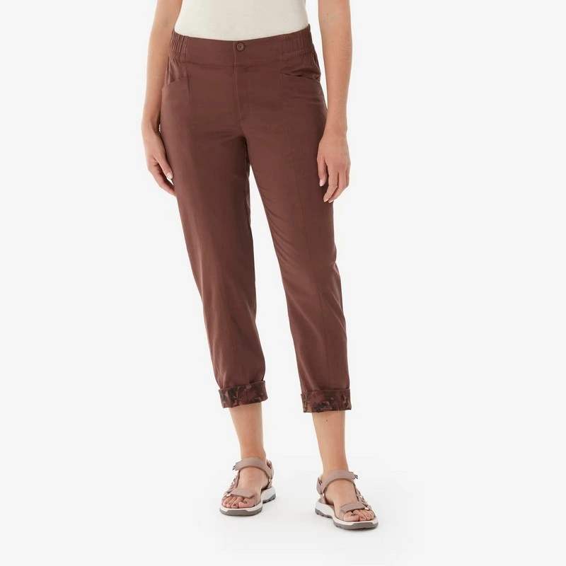 pantalón NH500 mujer pantalón de trekking mujer pantalón trekking de lino mujer pantalón de lino mujer pantalón NH500 mujer