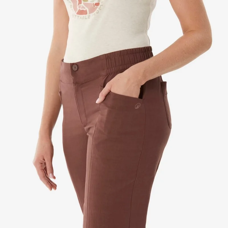 pantalón NH500 mujer pantalón de trekking mujer pantalón trekking de lino mujer pantalón de lino mujer pantalón NH500 mujer